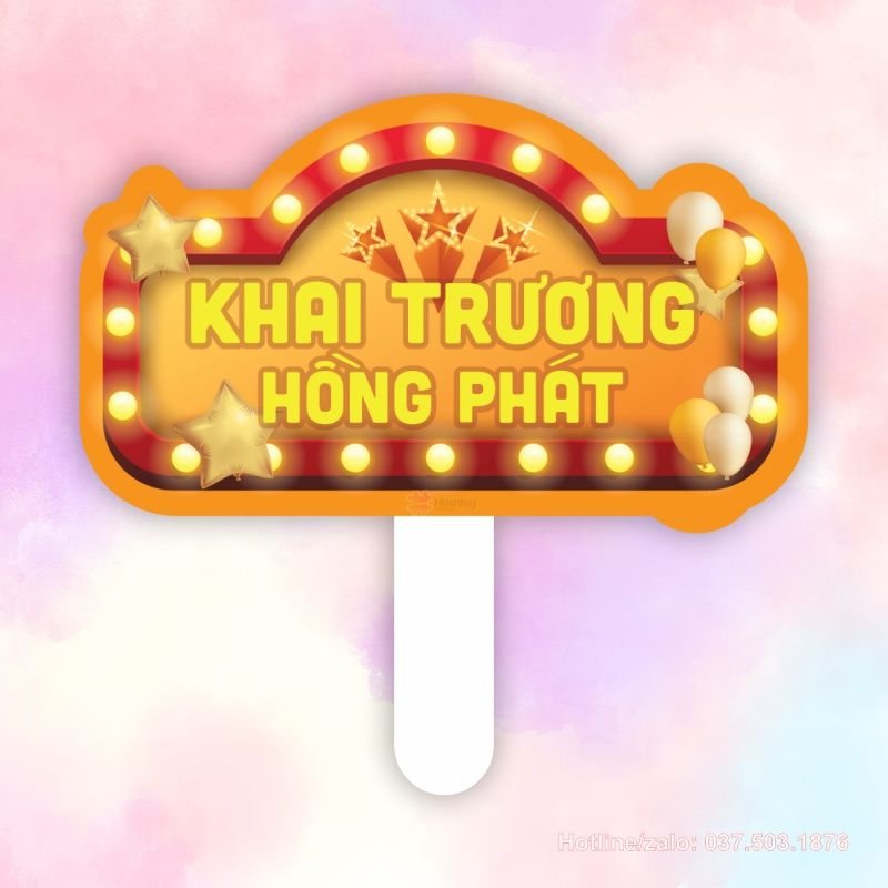 Bảng chụp hình khai trương hồng phát
