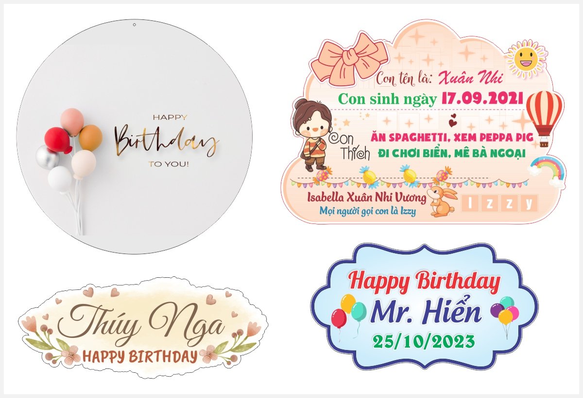 Bảng tên sinh nhật
