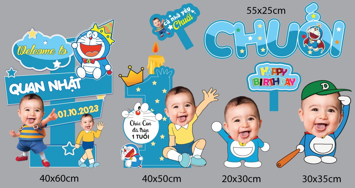 Chibi sinh nhật bé trai