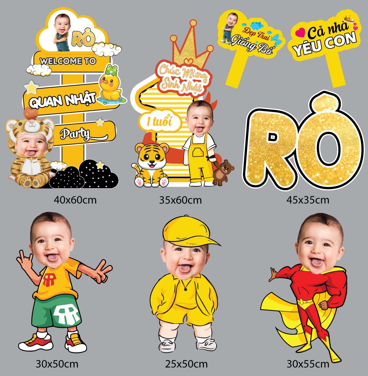 Chibi sinh nhật bé trai