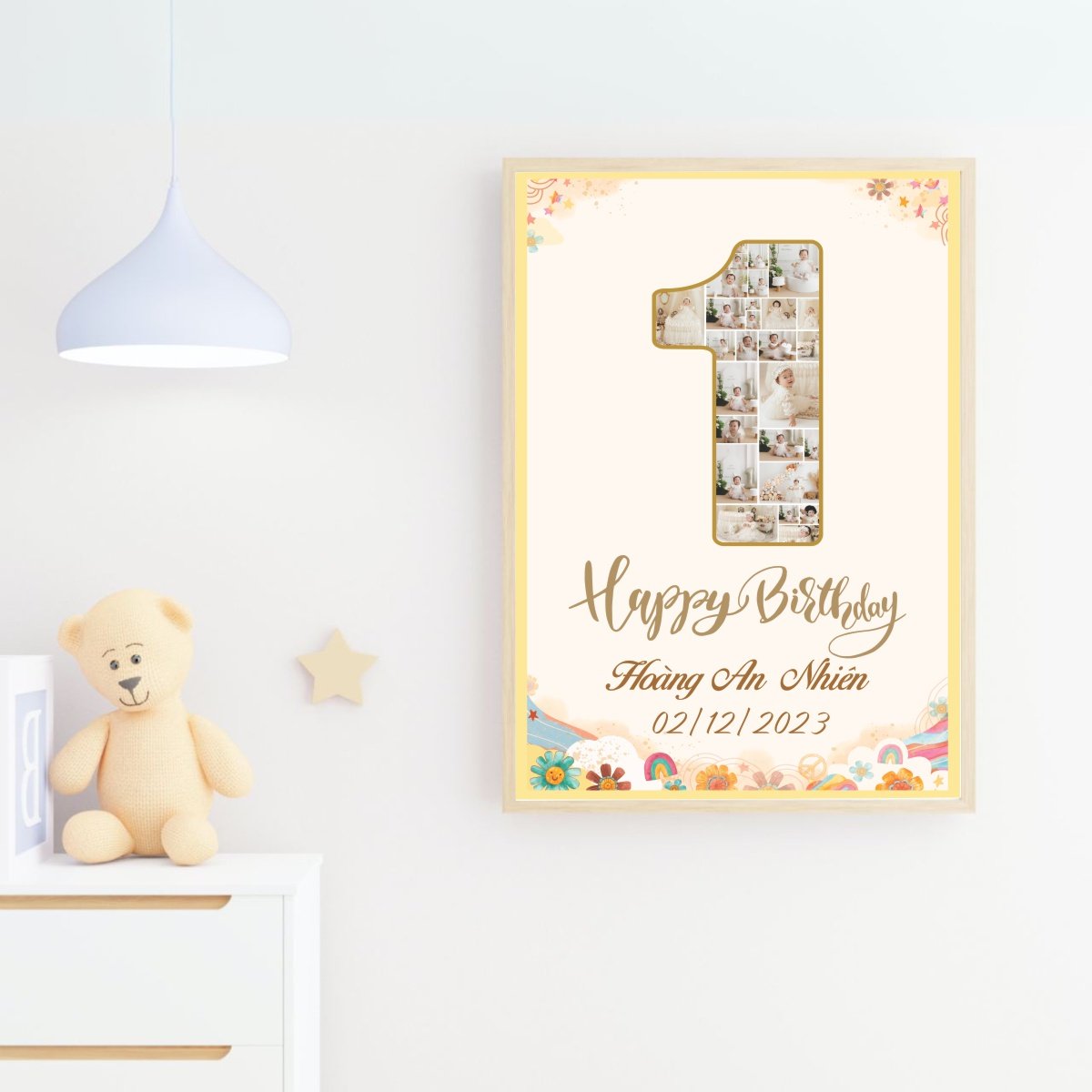 Ghép ảnh sinh nhật cho bé 1 tuổi