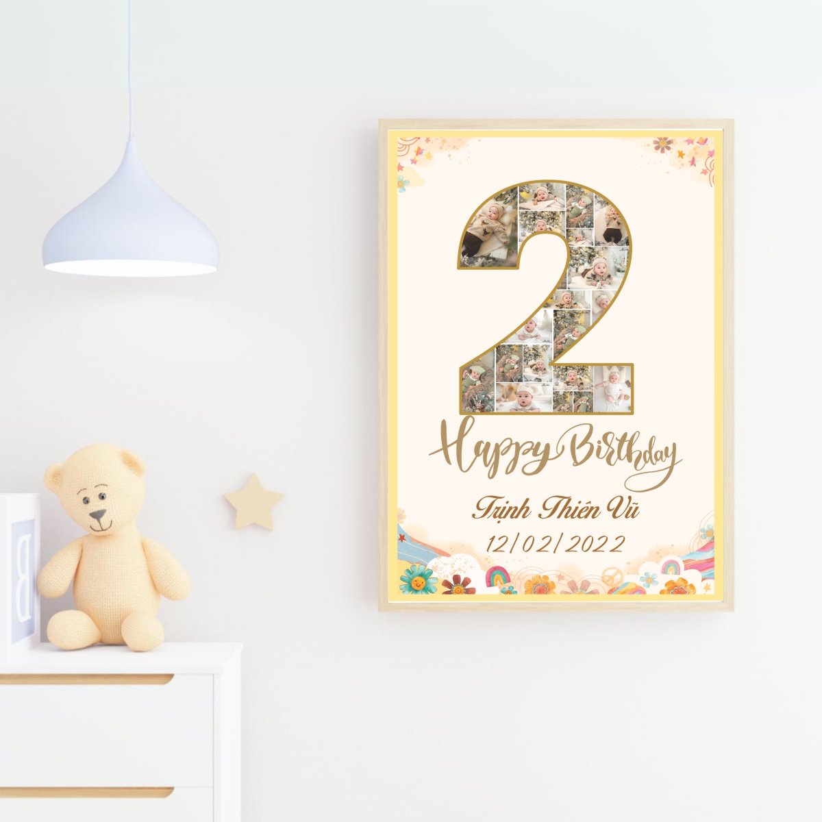 Ghép ảnh sinh nhật cho bé 2 tuổi