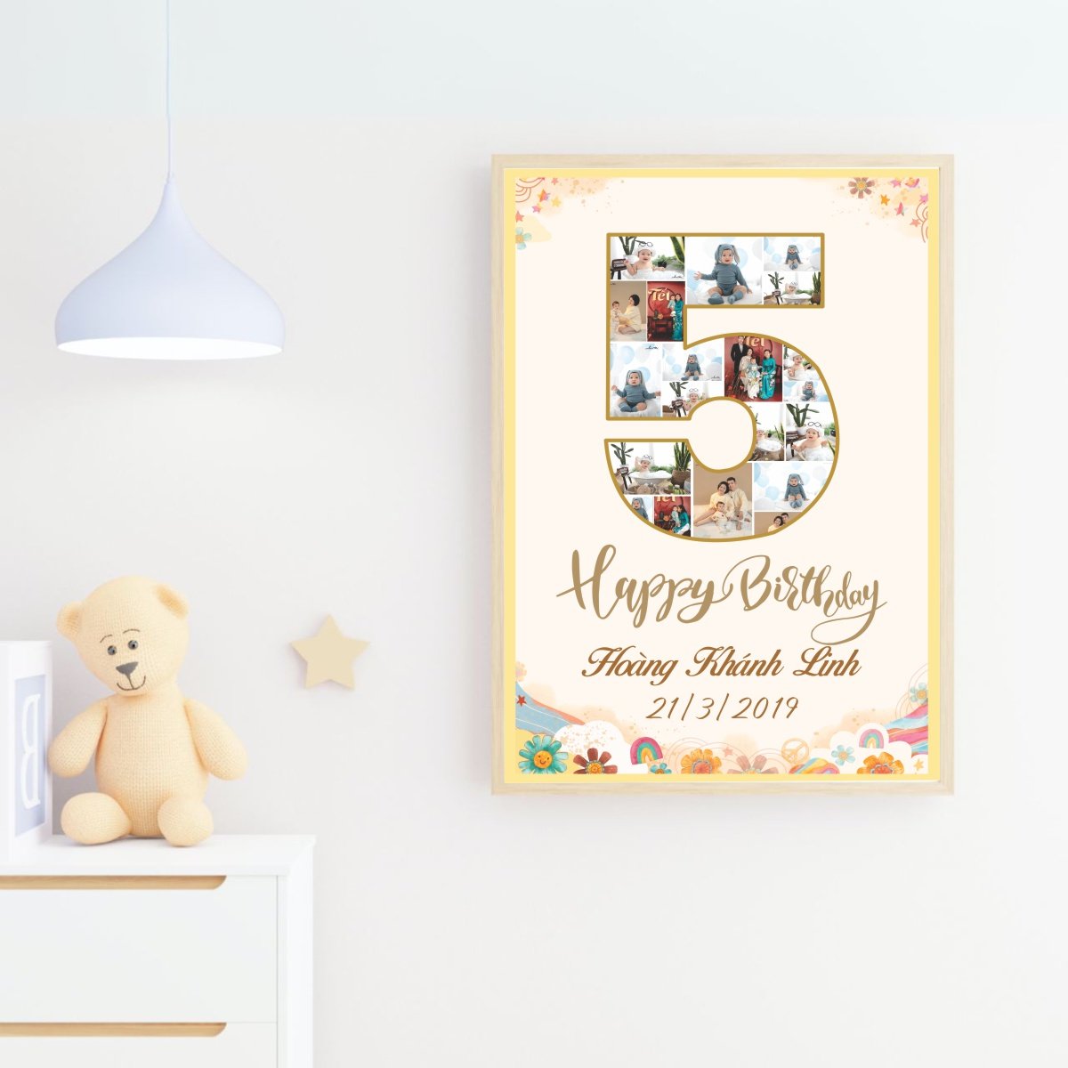 Ghép ảnh sinh nhật cho bé 5 tuổi