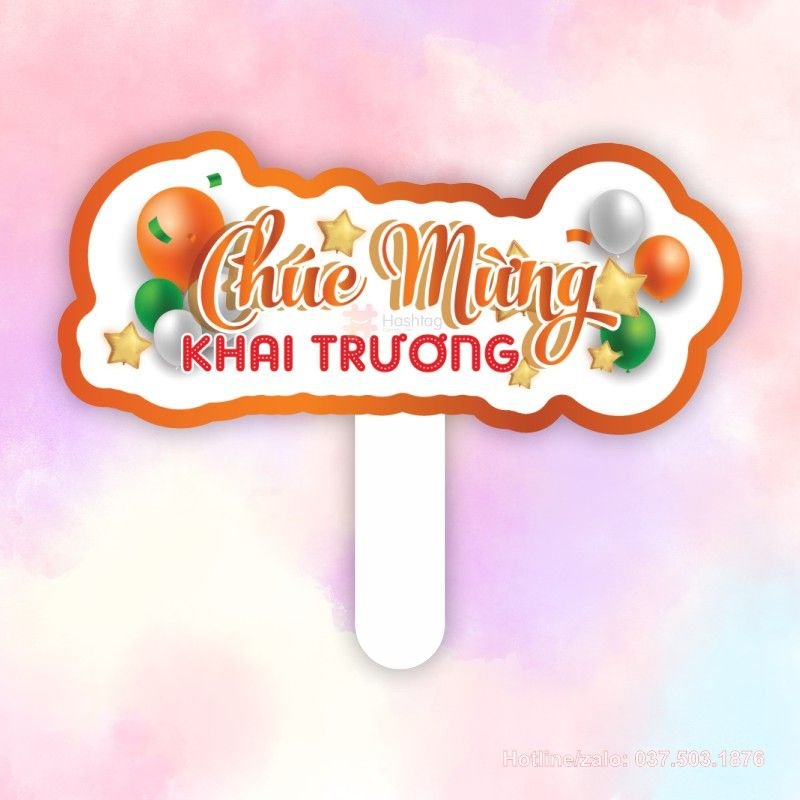 Hashtag cầm tay: Chúc mừng khai trương