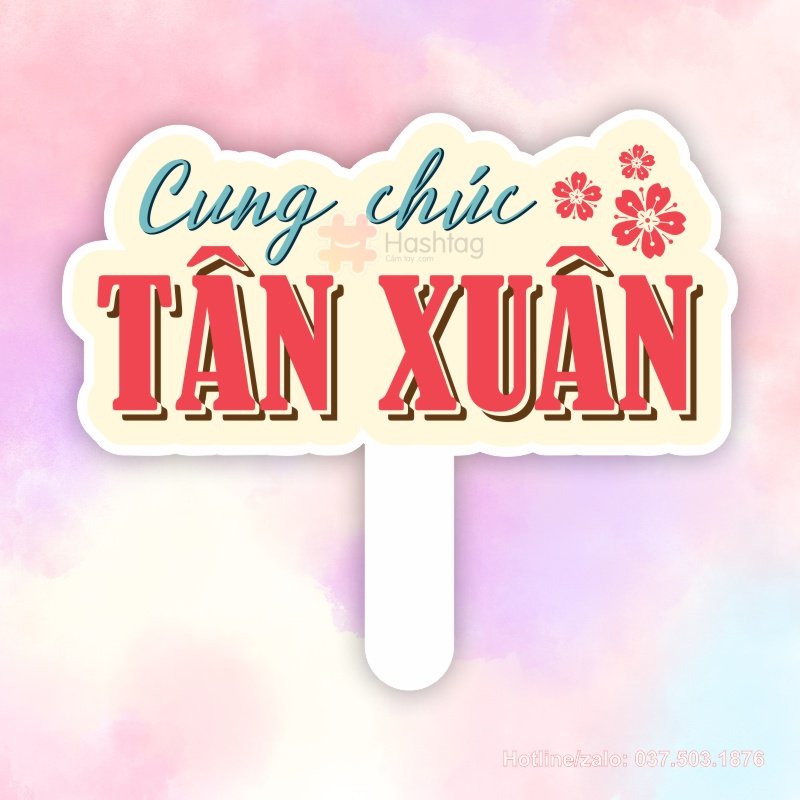 Hashtag cầm tay cung chúc tân xuân