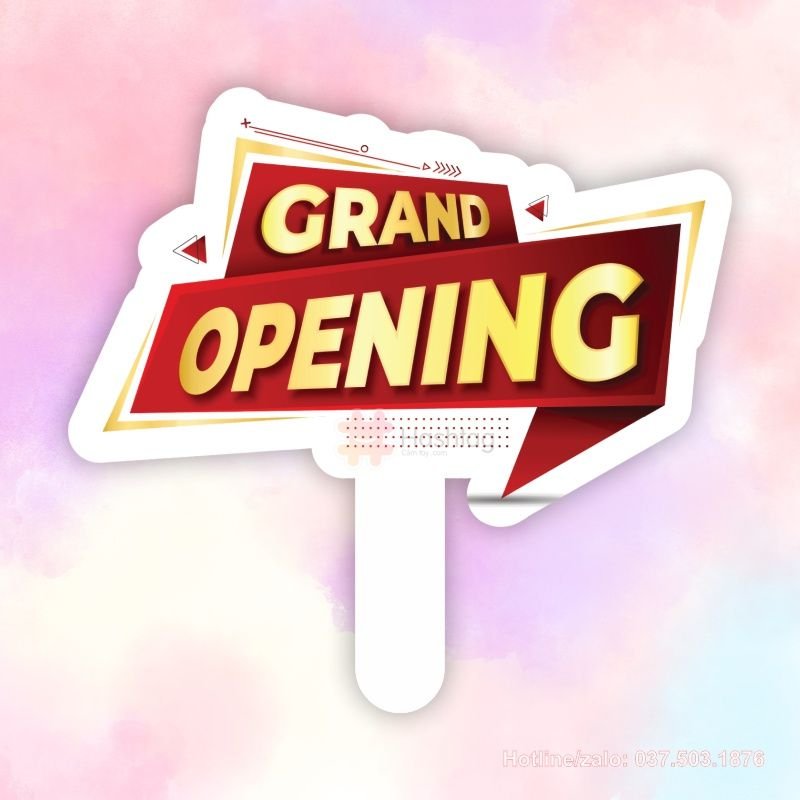 Hashtag cầm tay Grand Opening