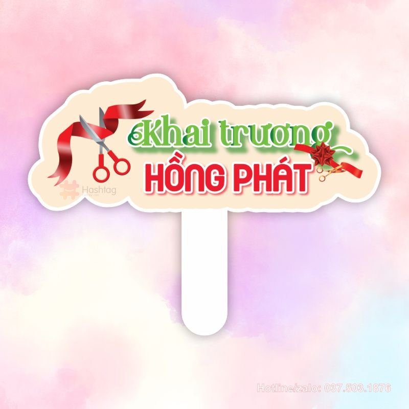 Hashtag cầm tay Khai trương hồng phát
