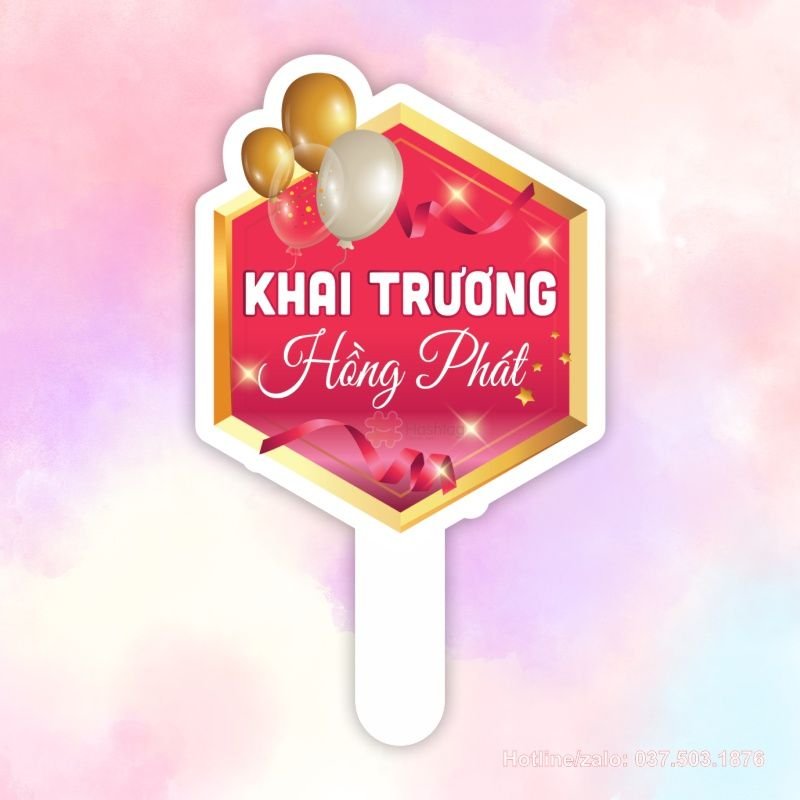 Hashtag cầm tay Khai trương hồng phát