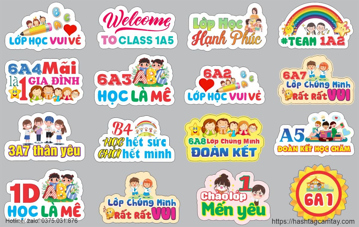 Hashtag cầm tay lớp học