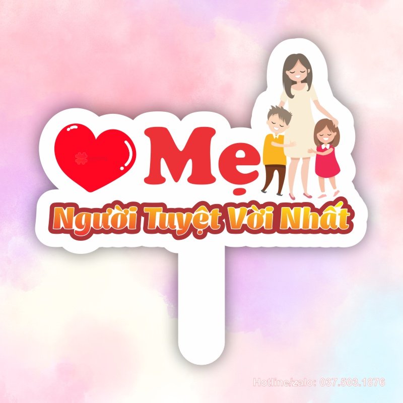 Hashtag cầm tay Mẹ là người tuyệt vời nhất