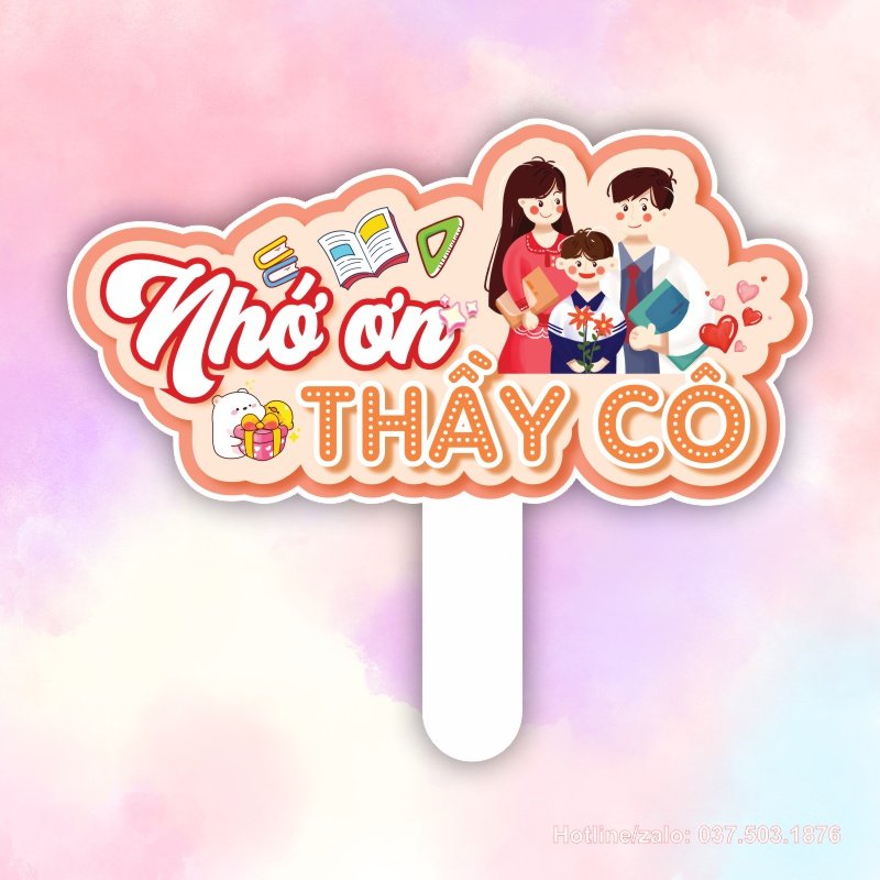 Hashtag cầm tay Nhớ ơn Thầy Cô