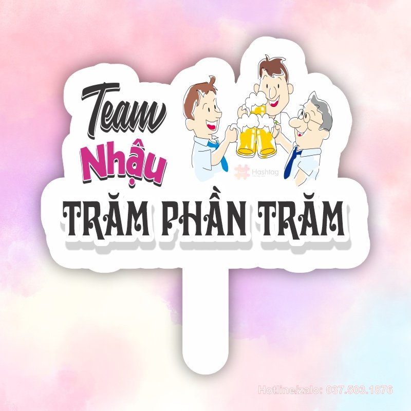 Hashtag cầm tay team nhậu trăm phần trăm