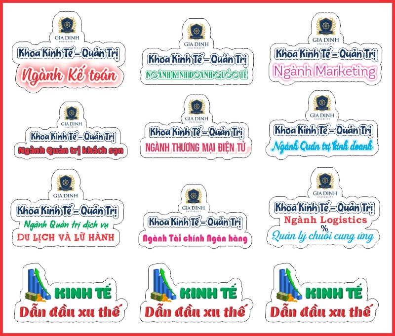 Hashtag cầm tay Trường Đại học Gia Định
