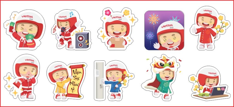 hinh linh vat Viettel Post Hình linh vật của Viettel Post