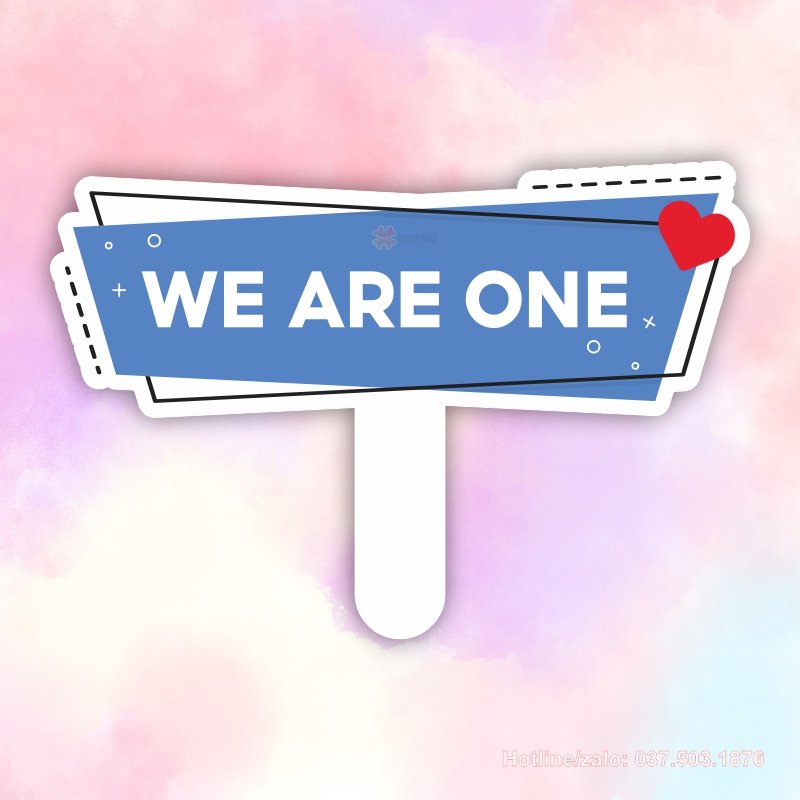 Hashtag cầm tay we are one