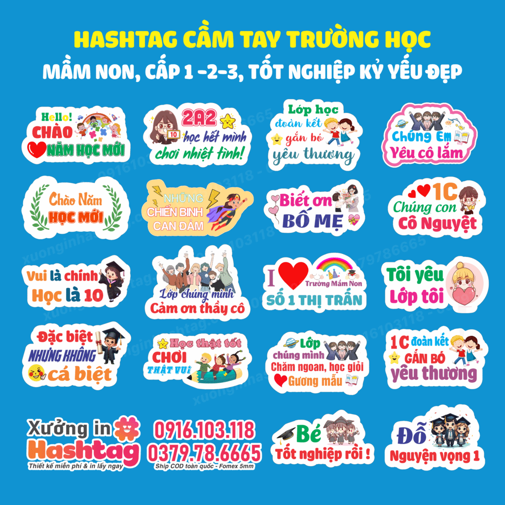 Hashtag-cam-tay-truong-hoc-dep Hashtag cầm tay trường học mầm non cấp 1-2-3, tốt nghiệp, kỷ yếu đẹp