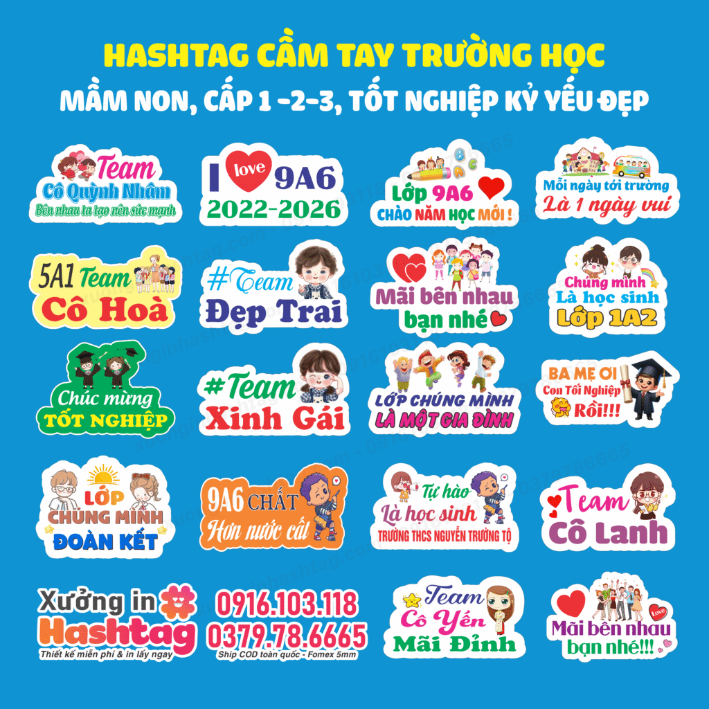 Hashtag cầm tay tiểu học - team thầy cô giáo