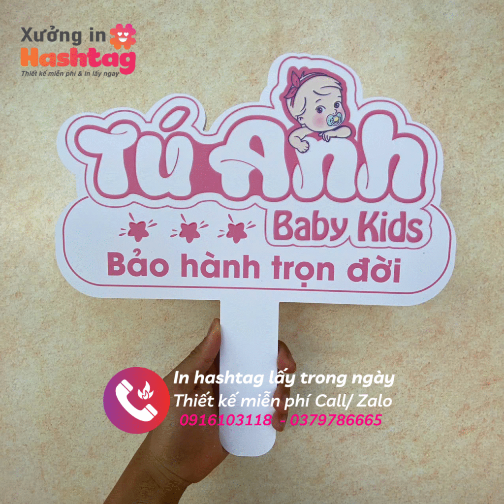 Hashtag cầm tay shop mẹ bé Tú Anh Baby Kids