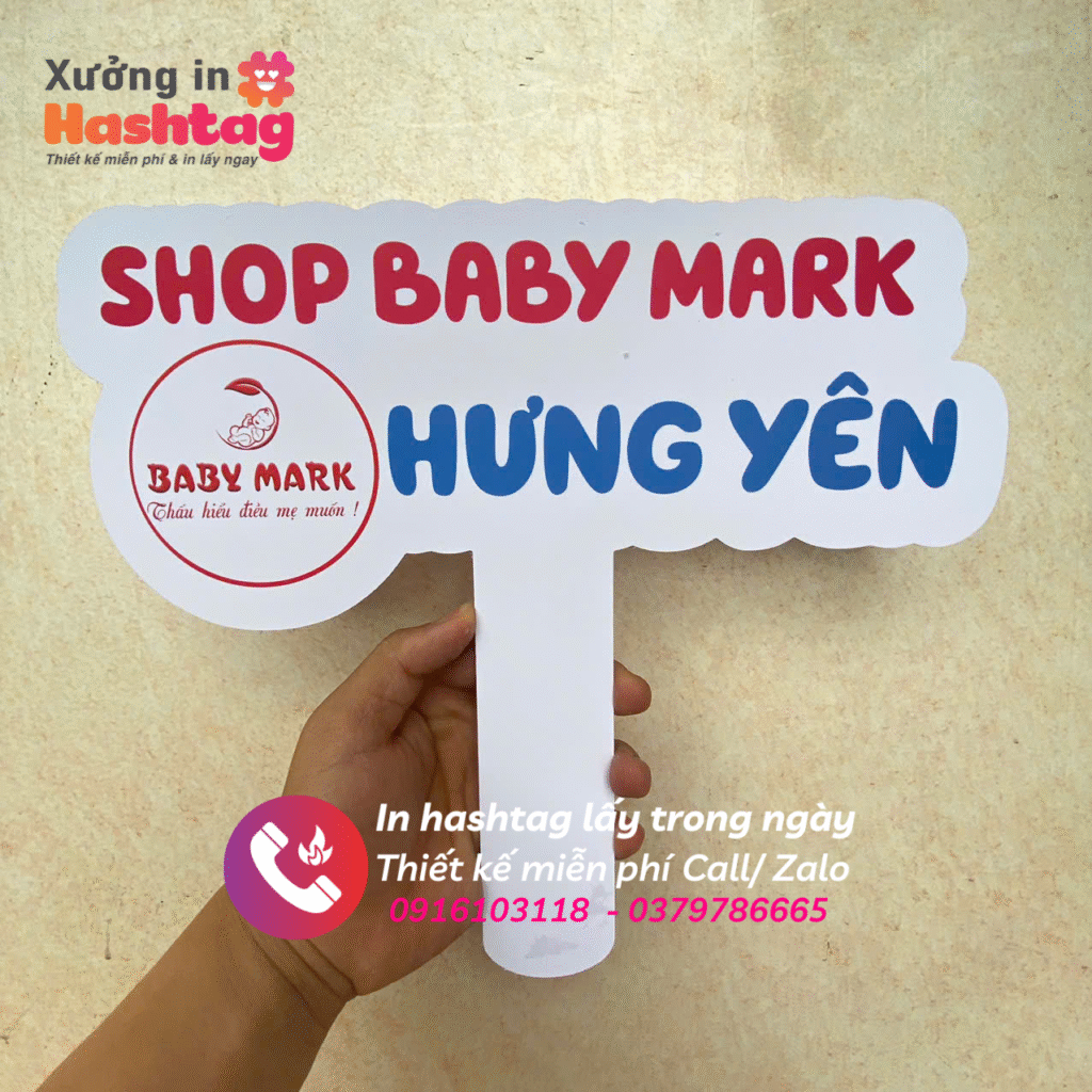 Hashtag cầm tay shop mẹ bé Baby Mark Hưng Yên