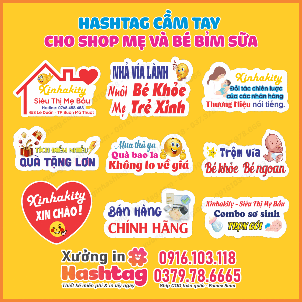 Hashtag mẹ và bé đang trở thành xu hướng marketing
