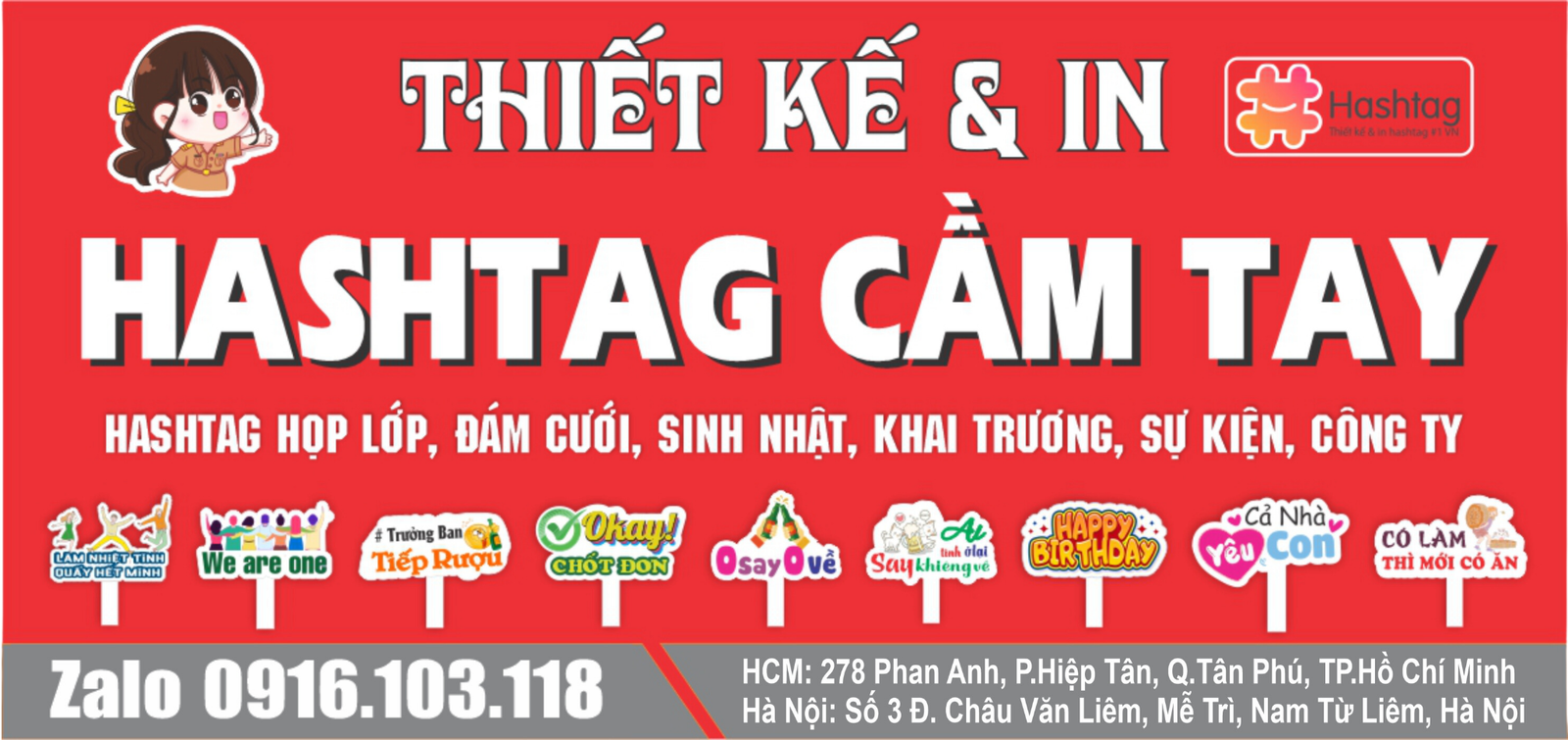 bảng hiệu xưởng in hashtag tại xưởng in địa chỉ số 3 châu văn liêm, Hà nội