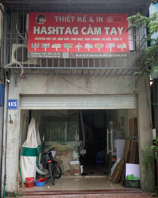 Hình ảnh Trụ sở xưởng in hastag tại Hà Nội