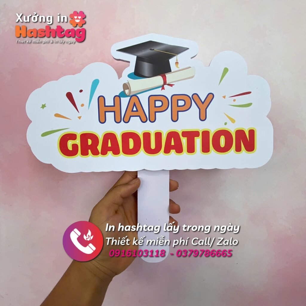 Hashtag cầm tay trường học - Hashatg happy graduation