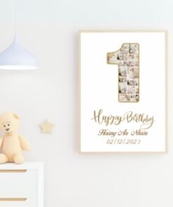 Bảng tuổi sinh nhật bé ghép ảnh