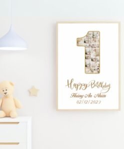 Bảng tuổi sinh nhật bé ghép ảnh