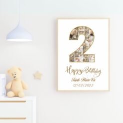Bảng tuổi sinh nhật bé ghép ảnh