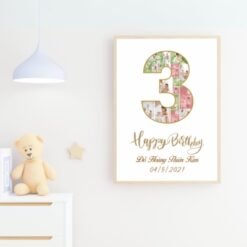 Bảng tuổi sinh nhật bé ghép ảnh