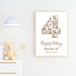 Bảng tuổi sinh nhật bé ghép ảnh