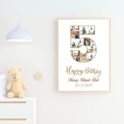 Bảng tuổi sinh nhật bé ghép ảnh