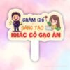 Hashtag cầm tay Chăm chỉ sáng tạo khắc có gạo ăn