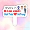 Hashtag check in đám cưới