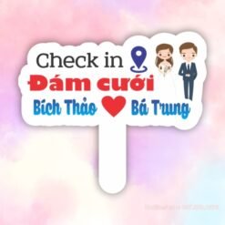 Hashtag check in đám cưới
