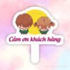 Hashag cầm tay Cảm ơn khách hàng