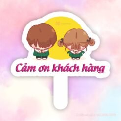 Hashag cầm tay Cảm ơn khách hàng