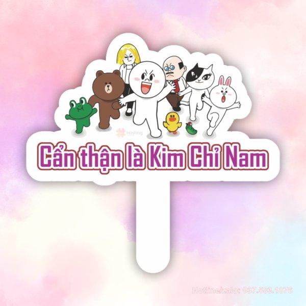 Hashtag cầm tay Cẩn thận là kim chỉ nam