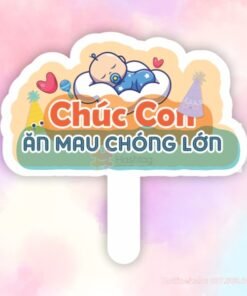 Hashtag cầm tay Chúc con mau ăn chóng lớn
