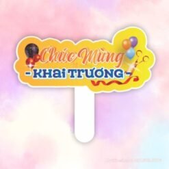 Hashtag cầm tay Chúc mừng khai trương