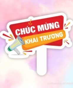 Hashtag cầm tay Chúc mừng khai trương