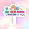 Hashtag cầm tay Đang tuổi ăn, tuổi ngủ, tự nhiên đi học