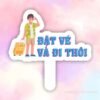 Hashtag cầm tay đặt vé và đi thôi