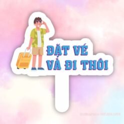 Hashtag cầm tay đặt vé và đi thôi