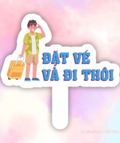 Hashtag cầm tay đặt vé và đi thôi