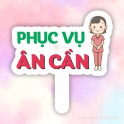 Hashtag cầm tay Phục vụ ân cần