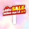 Hashtag cầm tay Siêu Sale mừng đại lễ 2/9