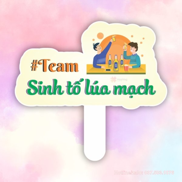 Hashtag cầm tay team sinh tố lúa mạch