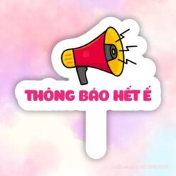Hashtag cầm tay thông báo hết ế